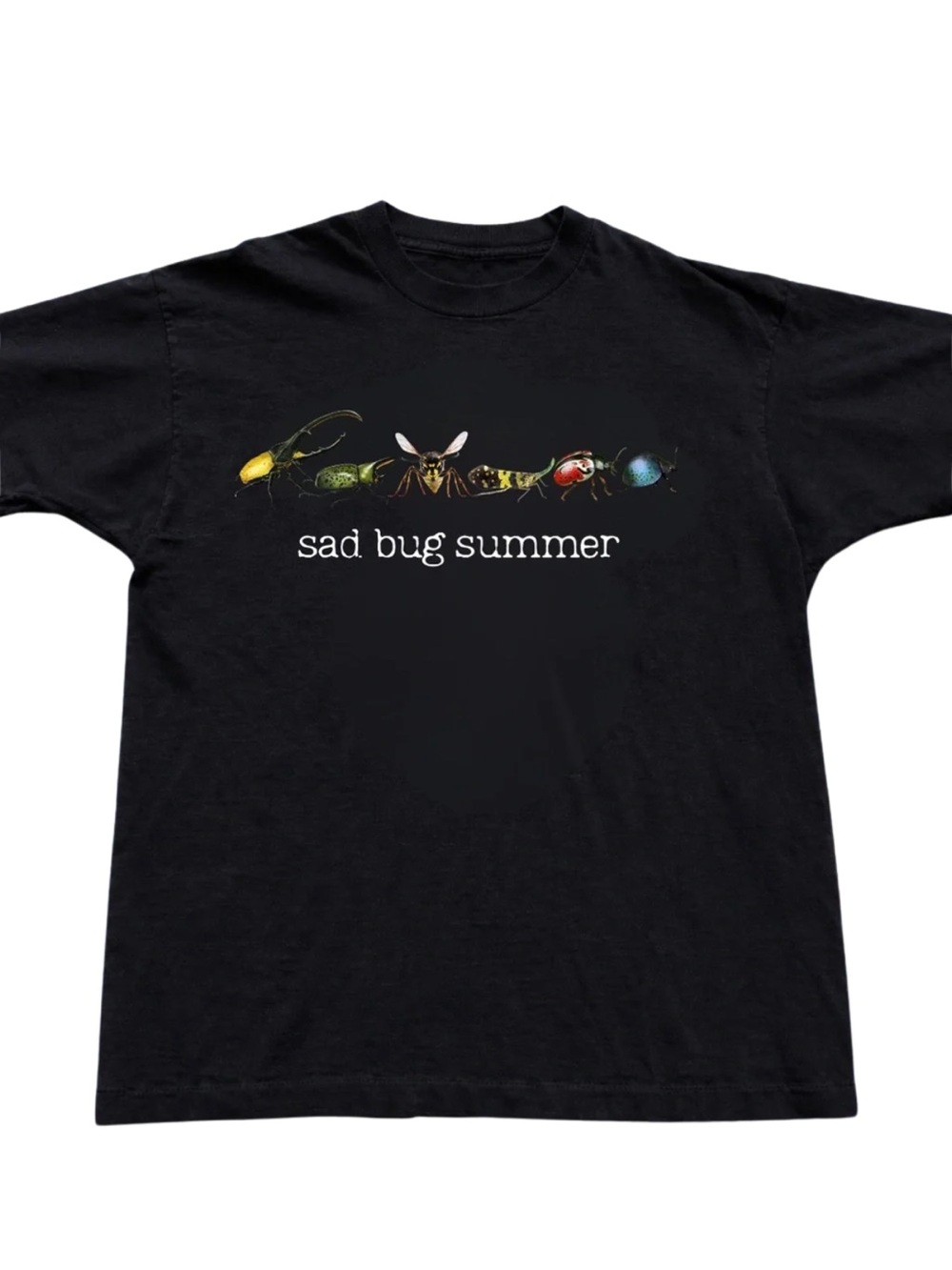 Gildan Sad Bug Summer Graphic T-Shirt - Black